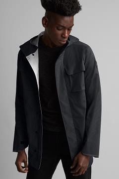 Chamarras Canada Goose Hombre Outlet - Wascana Chubasquero Black Label Negros QC7391584